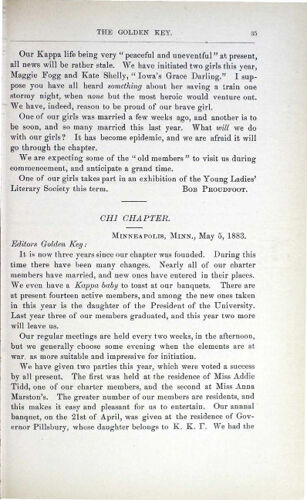 News Letters: Chi Chapter, May 5, 1883 (image)